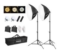 FGen Softbox Light, Ottagonale Softbox con 120W Luce LED Regolabile 3000-6500K, Un 2m Treppiede Più Forte per la Fotografia in Studio Fotografico, YouTube, Registrazione Video TikTok