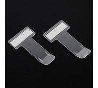 FGF-EU - 2 clip adesive trasparenti per parabrezza dell’auto, per esporre ricevute del parcheggio, passi