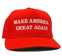FGF-EU Make America Great Again - Berretto da baseball regolabile ricamato in stile hip hop, Rosso, Taglia unica