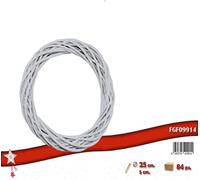 FGF IMPORT EXPORT Ghirlanda Legno Bianca d.25 09914, Come da Foto