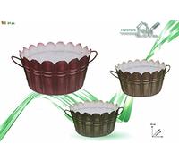 FGF IMPORT EXPORT L.Latta Scuro PORTAPIANTA 23x12cm 97978, Come da Foto