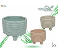 FGF IMPORT EXPORT L.Riga Stretta Vaso 12x12x10cm 96957, Come da Foto