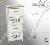 FGF IMPORT EXPORT L.Welcome MOBILETTO 40x29x73 4CASS 02819, Come da Foto