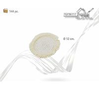 FGF IMPORT EXPORT SOTTOBICCHIERE Tondo Tessuto 12cm 96117, Come da Foto