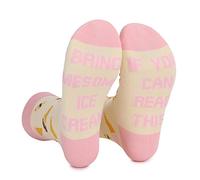 FGFD&OU Calze Uomo Donna Calzini Divertenti Cotone Calzini Fantasia Calze Sportivi idee Regalo Natale Calzini con Testo IF YOU CAN READ THIS, BRING ME BAOG/POPCORN/TACOS/SUSHI/PIZZA/DONUTS (ICECREAN)