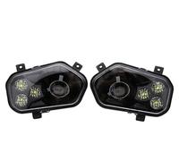 FGGHDR Cromato NERO LED Sinistra Destra Faro Per Polaris Per RZR 800 2007 2008 2009 2010 2011 2012 2013 2014 Fari Anteriori Moto(2 pieces black)