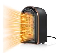 FGHB Termoventilatore Piccolo a Risparmio Energetico, Mini Riscaldatore Elettrico in Ceramica PTC Silenzioso, Riscaldamento Mobile Elettrico da Presa 1200W/800W & Protezione da Surriscaldamento