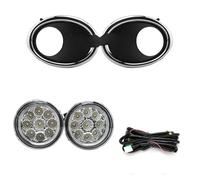 FGHDSSA Gruppo fendinebbia auto Per Nissan Per QASHQAI J11 Per ROGUE 2015 2016 2017 Copertura Cromata Per Fendinebbia Griglia Cornice Fendinebbia Fendinebbia A LED(1 set LED)