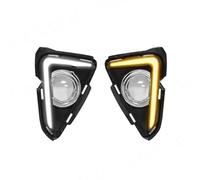 FGHDSSA Gruppo fendinebbia auto Per Toyota Per RAV4 2016 2017 2018 DRL Luci Diurne Indicatori Direzione Fendinebbia Cornice Cromata
