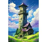 fghgbf Dipingere con i Numeri,Loft Sky DIY Paint By Numbers per Adulti Principianti,Kit di Pittura Acrilica,60x75cm con Pennello Olio La Pittura di Numeri Kit Decorazione Parete con cornice