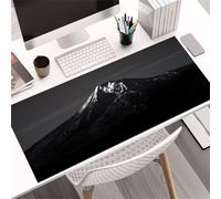 fghgbf Tappetino Mouse Montagna di neve nera,700x400x3mm tappetino mouse XXL Gaming,con Base Antiscivolo,lavabile Sottomano Grande Dimensione - Migliora la Precisione e la Velocità