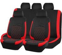 FGHGX 9 PCS Set Completo Coprisedili per Mitsubishi Colt, Coprisedili Auto Set Comodi Auto Set Coprisedili Traspirante Auto Copri Sedili,Red