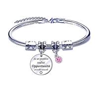 FGHJK Braccialetto di incoraggiamento Braccialetto ispiratore Regalo per donna Uomo adolescente Ragazzi Regali di compleanno di Natale per figlio Figlia Regalo di laurea