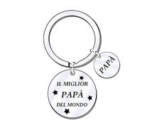 FGHJK Festa del Papà Regalo Festa del Papà Regalo Papà Regalo per Papà Portachiavi Papà Regalo del Figlia Regalo della Figlia PortachiaviPapà Regalo Compleanno Papà Regali Natale Papa (1)