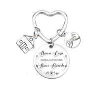 FGHJK Nuovo Portachiavi Casa Prima Casa,Regali Chiave per Uomini,Nuova Casa Nuova Avventura Nuovi Ricordi,Regalo di Inaugurazione della Casa,Amico Nuovo Portachiavi Casa (5)