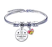 FGHJK Regali Natale Zia Regalo Zia Bracciale Braccialetto Zia L’amore tra una Zia e un Nipote e per sempre Ti voglio bene Regalo Zia Compleanno Anniversaire Braccialetti Regalo Donna (7)