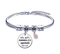 FGHJK Regali Natale Nonna Regalo Braccialetto Nonna Donna Bracciale Nonna Braccialetto Nonna del Nipote della Nipote Regalo Nonna Compleanno Regalo Anniversario Nonna