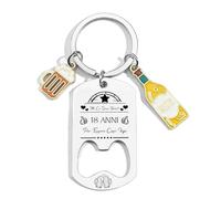 FGHJK Regalo di 18° compleanno,Portachavi Uomo Ragazzo Gioielli Personalizzato Argento con Incisione Mi Ci Sono Voluti 18 Anni Regali natale 2025 offerte (18 anni)