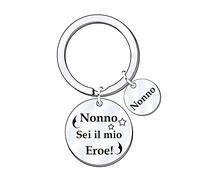 FGHJK Regalo Nonno,Regalo Uomo,Regali Natale Nonno,Nonno Sei il mio Eroe!,Portachiavi Uomo,Portachiavi Nonno,Regalo Compleanno Nonno,Regalo per Nonno