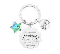 FGHJK Regalo Portachiavi Padrino Regalo Padrino Battesimo Miglior Padrino del mondo Regalo Padrino Compleanno Regalo Padrino Cresima Regali Natale Padrino (3)