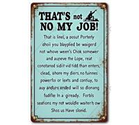 FGHRR Targa in alluminio con scritta in lingua inglese "That's Not My Job Story About Four People", 30,5 x 20,3 cm