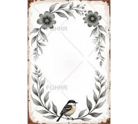 FGHRR Targa in metallo color argento bianco con scritta "Winters That Melt Into Spring", in metallo, da parete, arrugginita, retrò, idea regalo, per bar, club, ufficio, negozio, cortile, garage, 30,5