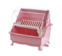 FGHSKIZ Cucina Grande Coperchio Doppio Strato Contenitore di Plastica Scolapiatti for la Casa Stoviglie Ciotola Scatola di Immagazzinaggio Bacchette Scolapiatti(Blue)