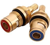 FGHSKIZ Filtro del Rubinetto, Cartuccia a Disco Cartuccia for valvola a Disco in Ceramica Quarto di Giro 1/2" 20 scanalature,(Red+Blue)