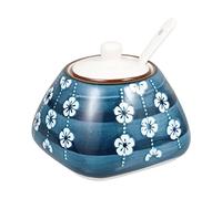 FGHSKIZ Il Barattolo, Scatola in Porcellana Contenitore for spezie Pentola in Ceramica con Coperchio Cucchiaio Casseruola Pentola Ampolla Pentola for condimenti Vassoio Cantina for Sale