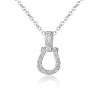 FGHSKIZ La Collana, Collana in Argento a Ferro di Cavallo a Forma di U riempita d'oro Gioielli firmati Sterling(Silver)