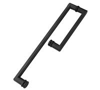 FGHSKIZ Porta in Mano, Maniglione for Porta Scorrevole con Porta Push-Pull bifacciale in Acciaio Inossidabile 304 Addensato in Vetro for Il Bagno, a Forma di L