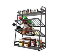 FGHSKIZ Un Cesto d'Acqua, Scaffale da Cucina Scatola portaoggetti Indipendente Antiscivolo Design Moderno Scaffale da appoggio Multistrato for Uso Domestico Scaffale for spezie a 4 Strati Scolapiatti
