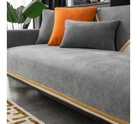 FGHUF Copridivano 3 Posti con Penisola Ciniglia, Stile Moderno E Minimalista, Telo Copridivano con Tessuto Super Morbido Universale, Fodera per Divano Antiscivolo Antimacchia