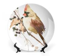 Fgjkt Decorative Wall Hanging Plates, A Coastal Sandpiper Plate Wall Hanging Decoration,Including Bracket And Special Spring Hook, Home Decor for Furniture,6inch