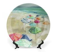 Fgjkt Decorative Wall Hanging Plates, A Coastal Sandpiper Plate Wall Hanging Decoration,Including Bracket And Special Spring Hook, Home Decor for Furniture,6inch