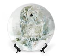 Fgjkt Decorative Wall Hanging Plates, A Coastal Sandpiper Plate Wall Hanging Decoration,Including Bracket And Special Spring Hook, Home Decor for Furniture,7inch
