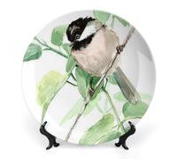 Fgjkt Decorative Wall Hanging Plates, A Coastal Sandpiper Plate Wall Hanging Decoration,Including Bracket And Special Spring Hook, Home Decor for Furniture,7inch
