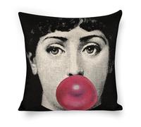 Fgjkt Lina Cavalieri Artificial Linen Throw Pillow Case, Decorative Cushion Cover Square Art Personalized Eye,Only Includes Pillowcase,18"x18"(45X45cm)