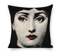 Fgjkt Lina Cavalieri Artificial Linen Throw Pillow Case, Decorative Cushion Cover Square Art Personalized Eye,Only Includes Pillowcase,18"x18"(45X45cm)