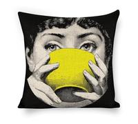 Fgjkt Lina Cavalieri Artificial Linen Throw Pillow Case, Decorative Cushion Cover Square Art Personalized Eye,Only Includes Pillowcase,18"x18"(45X45cm)