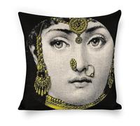 Fgjkt Lina Cavalieri Artificial Linen Throw Pillow Case, Decorative Cushion Cover Square Art Personalized Eye,Only Includes Pillowcase,18"x18"(45X45cm)