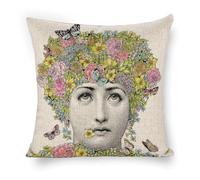 Fgjkt Lina Cavalieri Artificial Linen Throw Pillow Case, Decorative Cushion Cover Square Art Personalized Eye,Only Includes Pillowcase,18"x18"(45X45cm)