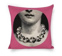 Fgjkt Lina Cavalieri Artificial Linen Throw Pillow Case, Decorative Cushion Cover Square Art Personalized Eye,Only Includes Pillowcase,18"x18"(45X45cm)