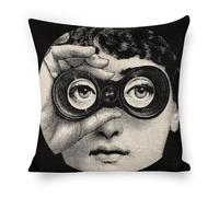 Fgjkt Lina Cavalieri Artificial Linen Throw Pillow Case, Decorative Cushion Cover Square Art Personalized Eye,Only Includes Pillowcase,18"x18"(45X45cm)