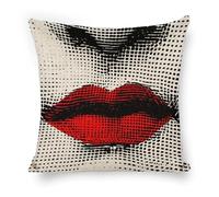 Fgjkt Lina Cavalieri Artificial Linen Throw Pillow Case, Decorative Cushion Cover Square Art Personalized Eye,Only Includes Pillowcase,18"x18"(45X45cm)