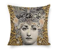 Fgjkt Lina Cavalieri Artificial Linen Throw Pillow Case Decorative Personalized Cushion Cover Art Face, 18 X 18 Inches(45x45cm)