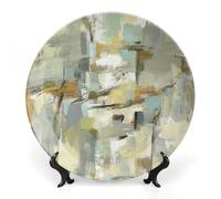 Fgjkt Piatto Lina Cavalieri, Piatto Decorativo da Parete, Decorazione da Appendere alla Parete con Piastra Facciale Misteriosa, Staffa Inclusa E Gancio A Molla Speciale,Style-9,8inch