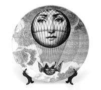 Fgjkt Piatto Lina Cavalieri, Piatto Decorativo da Parete, Decorazione da Appendere alla Parete con Piastra Facciale Misteriosa, Staffa Inclusa E Gancio A Molla Speciale,style-14,10inch