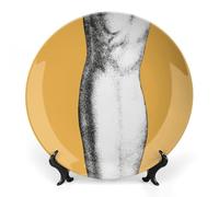 Fgjkt Piatto Lina Cavalieri, Piatto Decorativo da Parete, Decorazione da Appendere alla Parete con Piastra Facciale Misteriosa, Staffa Inclusa E Gancio A Molla Speciale,A9,6inch