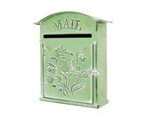 FGJsfhrDTU Cassetta Postale, Cassetta Postale montata a Parete for archiviare messaggi, Lasciare Decorare Cassetta Rustica retrò (Grigio)(Green)